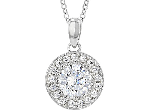 Bella Luce Luxe™White Cubic Zirconia Platinum Over Silver Earrings And Pendant With Chain.