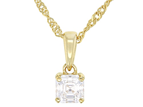 MOISSANITE FIRE® 2.40CTW DEW 14K YELLOW GOLD OVER SILVER RING, EARRINGS, PENDANT, & CHAIN SET