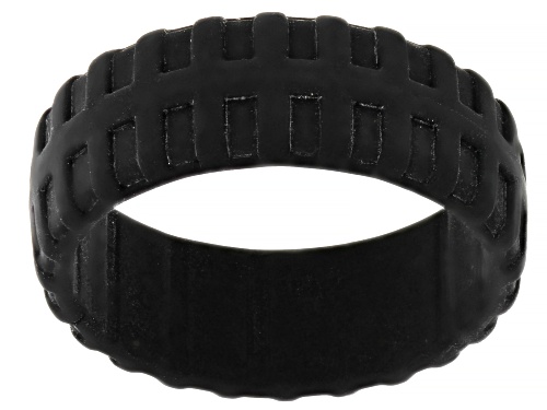 Camo Grey, Black, Navy and Light Grey Set of 4 Men's Silicone Band Rings - Size 11