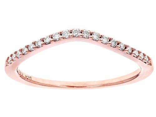 MOISSANITE FIRE(R) 1.39CTW DEW AND MORGANITE 14K ROSE GOLD OVER SILVER RING WITH BAND - Size 8