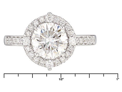 Moissanite Fire® 1.90ctw Diamond Equivalent Weight Round Platineve™ Ring - Size 11
