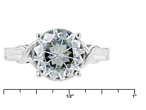 Moissanite Fire® 3.60ct Diamond Equivalent Weight Round Platineve® Solitaire Ring - Size 11