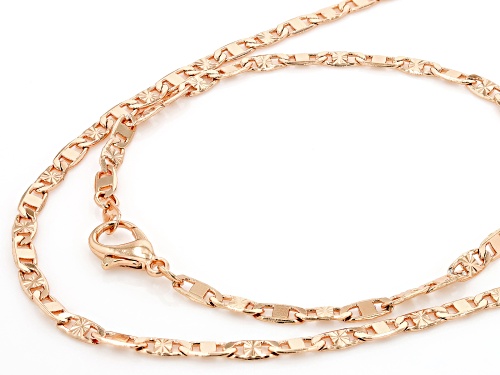 Off Park® Collection, Rose Tone Necklace and Bracelet Jewelry Roll Chain Set of 14