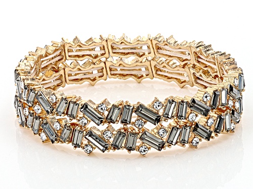 Off Park® Collection, Crystal Gold Tone Set of 6 Stretch Bracelets