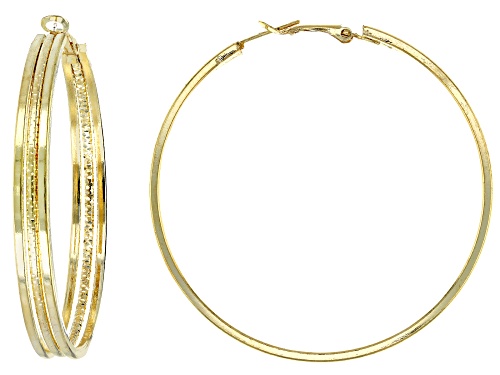 Off Park ® Collection White Crystal Gold Tone Hoop And Stud Earrings Set Of 6