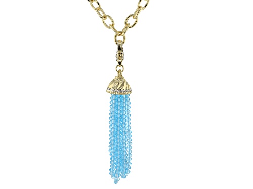 Off Park ® Collection Multicolor Beads Gold Tone Set Of 3 Removable Tassel Pendants With Chain