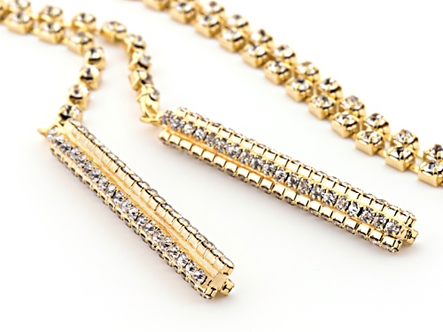 Off Park ® Collection White Crystal Gold Tone Convertible Necklace