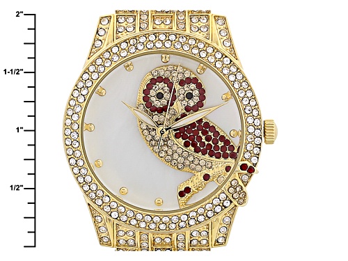Off Park Collection ™ Multicolor Crystal Yellow Owl Watch