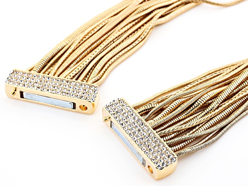 Off Park ® Collection White Crystal Gold Tone Multi Strand Necklace