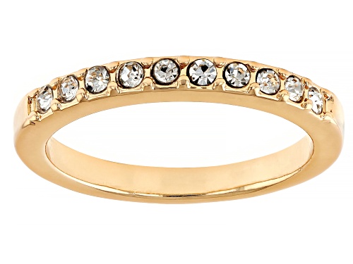 Pre-Owned Off Park® Collection, White Crystal Gold Tone Set of 5 Rings - Size 8