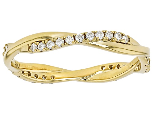 Pre-Owned MOISSANITE FIRE® 0.57CTW DEW 14K YELLOW GOLD OVER SILVER SET OF 3 RINGS - Size 6