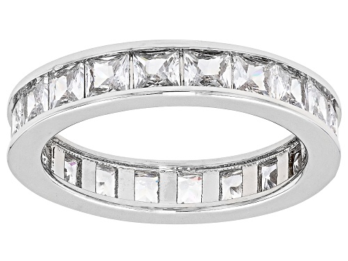 Pre-Owned Bella Luce® 10.82ctw White Diamond Simulant Rhodium Over Brass Ring Set of 4 - Size 6