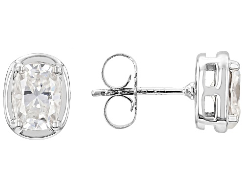 Pre-Owned MOISSANITE FIRE® 3.90CTW DEW RECTANGULAR CUSHION PLATINEVE® EARRINGS AND RING SET