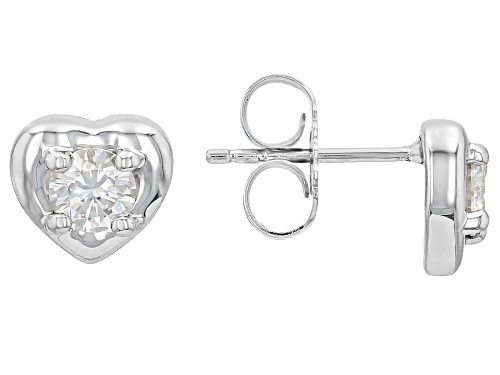 Pre-Owned MOISSANITE FIRE® 1.48CTW DEW ROUND PLATINEVE® PENDANT WITH CHAIN AND EARRINGS SET