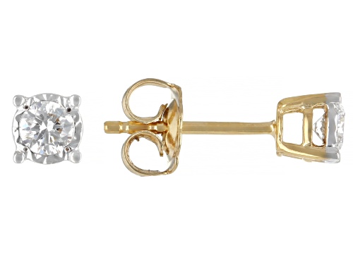 Pre-Owned Prazana® Lab-Grown Diamonds .50ctw Diamond 14K Gold Over Silver Earring, Pendant/Chain Set