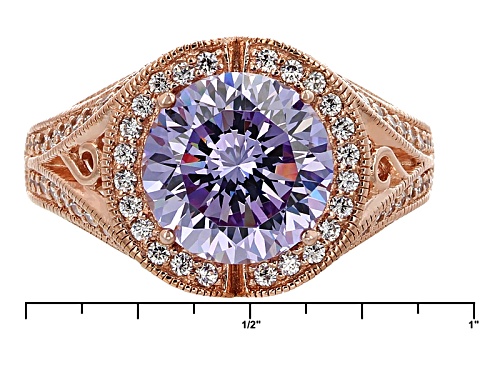 Pre-Owned Vanna K ™ For Bella Luce ® 7.17ctw Lavender And White Diamond Simulants Eterno ™ Ring - Size 5