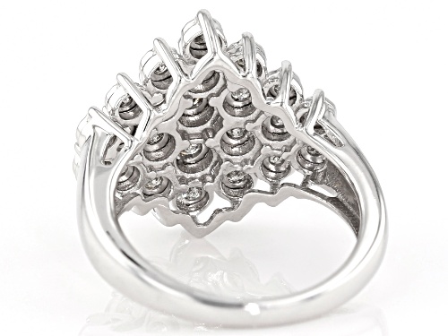 Pre-Owned Monture Diamond Collection™ .50ctw Round Whtie Diamond Rhodium Over Sterling Silver Rin - Size 8