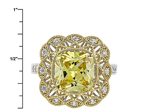 Pre-Owned Vanna K™For Bella Luce®Canary And Diamond Simulants Eterno™ Yellow And Platineve™ Ring - Size 6