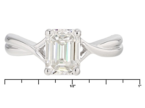 Pre-Owned Moissanite Fire® 1.75ctw Diamond Equivalent Weight Emerald Cut Platineve™ Ring - Size 10