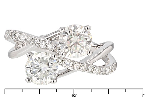 Pre-Owned Moissanite Fire® 1.80ctw Diamond Equivalent Weight Round Platineve™ Ring - Size 11