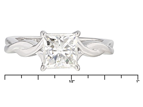 Pre-Owned Moissanite Fire® 1.70ct Dew Square Brilliant Platineve™ Ring - Size 10