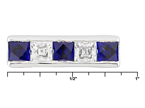 Pre-Owned Bella Luce ® 2.51ctw Lab Created Sapphire & Diamond Simulant Platineve ™ Ring Featuring Ty - Size 9