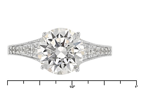 Pre-Owned Vanna K ™ For Bella Luce ® 5.11ctw Platineve ™ Ring With Guard (3.39ctw Dew) - Size 12