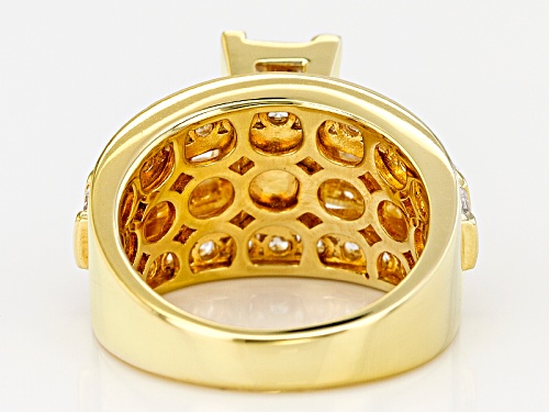 Pre-Owned Bella Luce ® 5.62ctw White Diamond Simulant Eterno ™ Yellow Ring (3.38ctw Dew) - Size 5