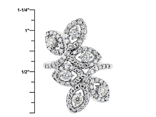 Pre-Owned Moissanite Fire® 2.44ctw Diamond Equivalent Weight Round Platineve™ Ring - Size 11