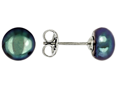 8mm Multi-Color Cultured Freshwater Pearl Stainless Steel Earring Set of 3