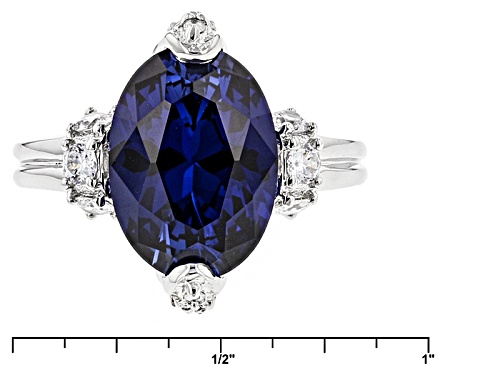 Bella Luce®Lab Created Sapphire/Diamond Simulants Rhodium Over Sterling Ring - Size 12