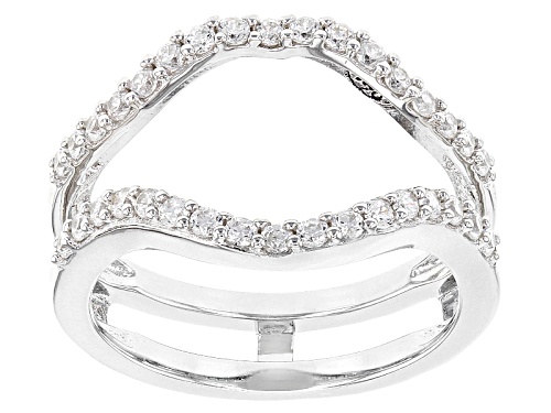 Bella Luce®  Diamond Simulant Rhodium Over Sterling Ring With Guard - Size 12