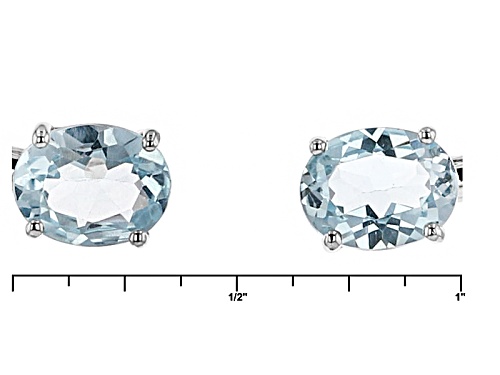 4.50ctw Oval Brazilian Glacier Topaz™ Sterling Silver Collar Necklace - Size 16