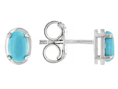 Sleeping Beauty Turquoise Rhodium Over Sterling Silver Earrings and Ring Set