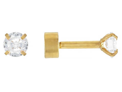 Sophisticated Steel® Gold Tone Stainless Steel Crystal Stud and Hoop Earring Set of 5