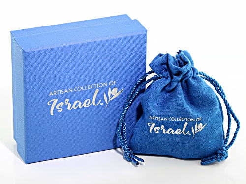 Artisan Collection of Israel™ 20mm Roman Glass Sterling Silver Textured Ring - Size 7