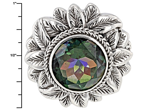 Artisan Gem Collection Of Bali™ 6.90ct Good Fortune™ Quartz Silver Solitaire Ring - Size 12