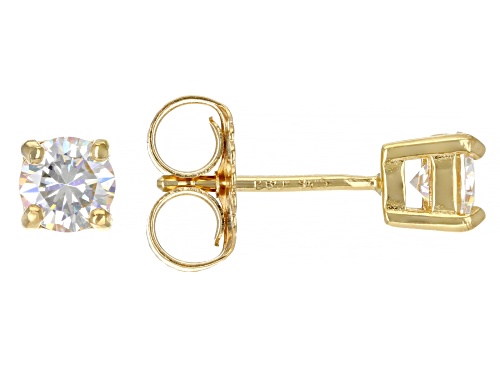 3.90ctw Strontium Titanate 18K Yellow Gold Over Silver Ring & Earring Set