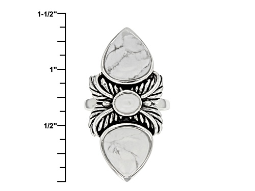 Southwest Style By Jtv™ White Magnesite Sterling Silver Ring - Size 6