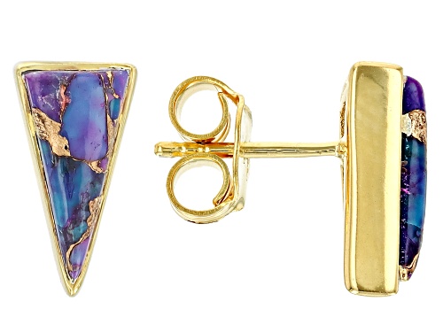 Southwest Style by JTV™ Purple Turquoise 18k Yellow Gold Over Sterling Silver Jewelry Set