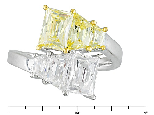 Tycoon For Bella Luce ® 5.84ctw Canary And White Diamond Simulants Platineve® Ring - Size 7