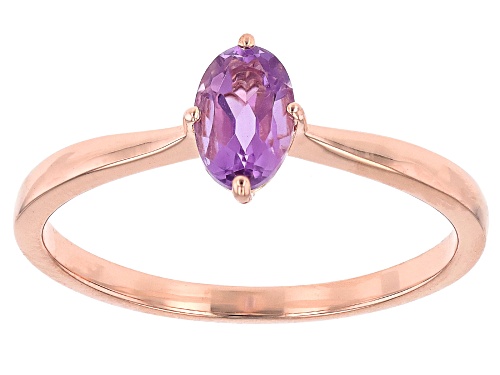 0.34ct Lavender Amethyst And 0.38ct Rhodolite 18k Rose Gold Over Sterling Silver Ring Set - Size 8