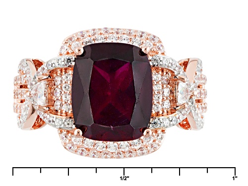 Vanna K™For Bella Luce ®5.75ctw Lab Created Ruby & White Diamond Simulant Eterno™Rose Ring - Size 5