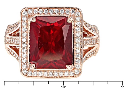 Vanna K ™ For Bella Luce ® 5.29ctw Ruby And White Diamond Simulants Eterno ™ Rose Ring - Size 12