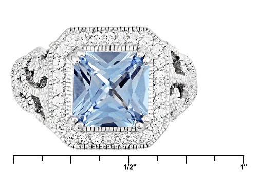 Vanna K ™ For Bella Luce ® 2.97ctw Blue And White Diamond Simulants Platineve® Ring - Size 11