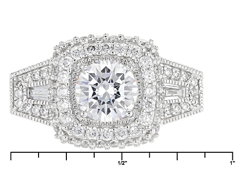 Vanna K ™ For Bella Luce ® 4.41ctw White Diamond Simulant Platineve® Ring (2.65ctw Dew) - Size 12