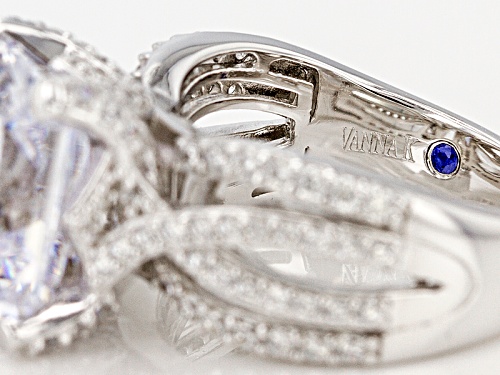 Vanna K ™ For Bella Luce ® 12.91ctw White Diamond Simulant Platineve® Ring (7.18ctw Dew) - Size 8