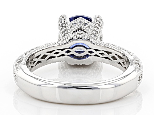 Vanna K ™For Bella Luce ®2.98ctw Tanzanite And White Diamond Simulants Platineve™ Ring (2.50ctw DEW) - Size 10