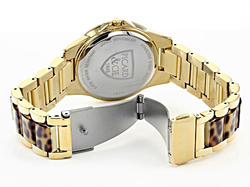 Picard And Cie Casual Leopard Print With Black Dial Ladies Watch