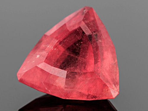 Sweet Home Mine Deep Pink Rhodochrosite 4.13ct 10x10mm Trillion With Gemworld Report